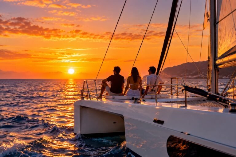 Sunset catamaran cruise in Cyprus